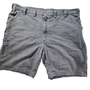 Carhartt Gray Cargo Canvas Work Shorts Mens 48 Original Fit Carpenter *note